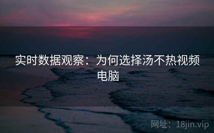 实时数据观察：为何选择汤不热视频电脑